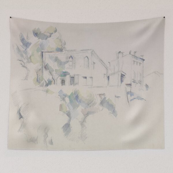 Item preview, View of the Chateau Noir by Paul Cézanne: Post Impressionist Art Print designed and sold by artofuniverse.