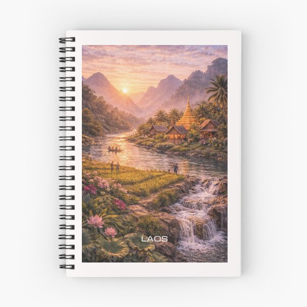 Item preview, Laos Travel Art designed and sold by Thistle-TShop.