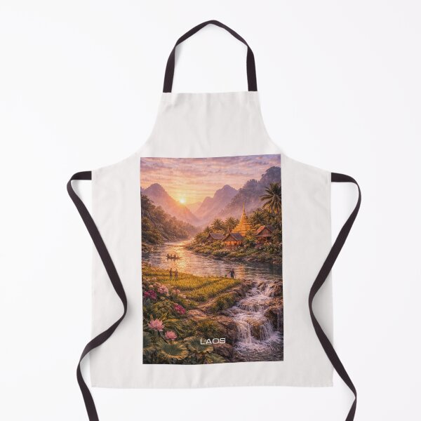 Item preview, Laos Travel Art designed and sold by Thistle-TShop.