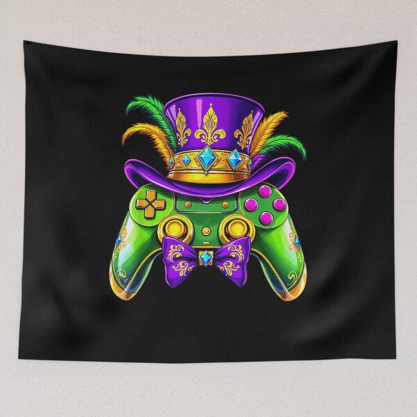 Item preview, Mardi Gras Video Game Controller Jester Mask Kids Boys Mens designed and sold by Boutkimaewab.