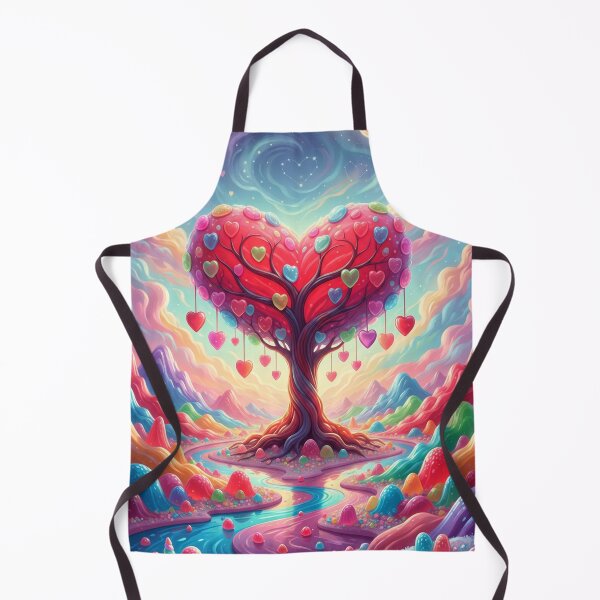 Item preview, Heart Tree of Sweet Dream Worlds – Colorful Fantasy Landscape designed and sold by Herzbaumatelier.