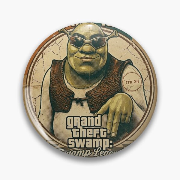 Item preview, Funny Shrek Sunglasses Vintage Poster - Retro Swamp King Art designed and sold by ern vintage store.
