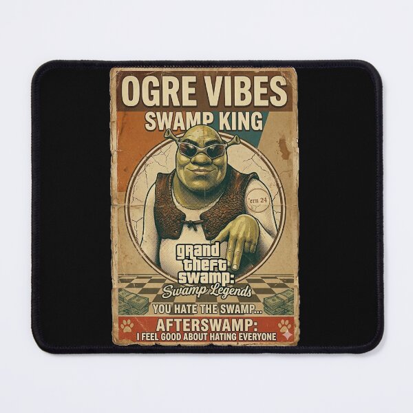 Item preview, Funny Shrek Sunglasses Vintage Poster - Retro Swamp King Art designed and sold by ern vintage store.