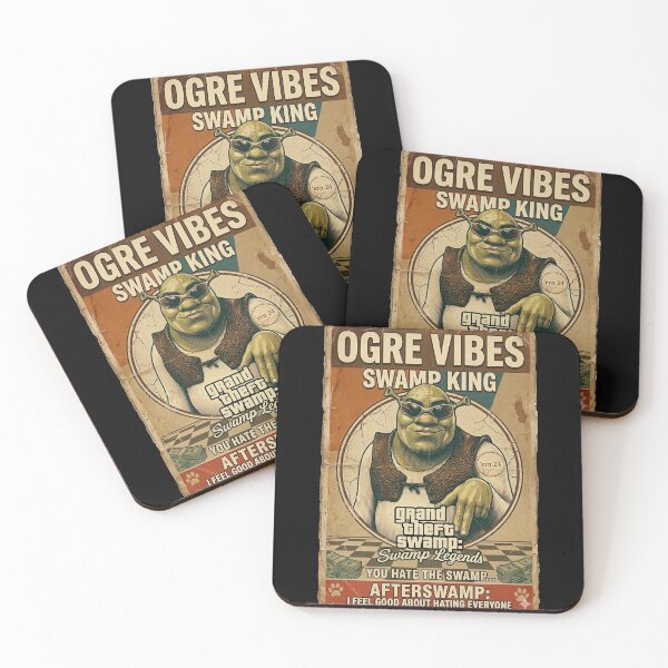 Item preview, Funny Shrek Sunglasses Vintage Poster - Retro Swamp King Art designed and sold by ern vintage store.