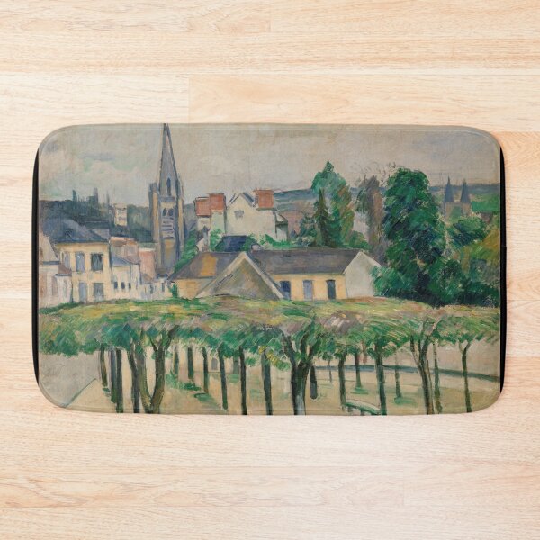Item preview, Village Square by Paul Cézanne: Post Impressionist Landscape Poster designed and sold by artofuniverse.