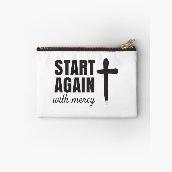 Item preview, Start Again With Mercy – Christian Faith Typography T-Shirt Design designed and sold by CrossCrafted.