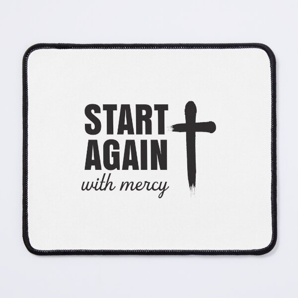 Item preview, Start Again With Mercy – Christian Faith Typography T-Shirt Design designed and sold by CrossCrafted.