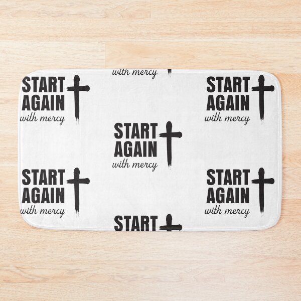 Item preview, Start Again With Mercy – Christian Faith Typography T-Shirt Design designed and sold by CrossCrafted.