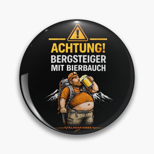 Item preview, Attention, hikers with beer bellies! | Funny Hiking Shirt | Alpine Fever designed and sold by Alpenfieber.