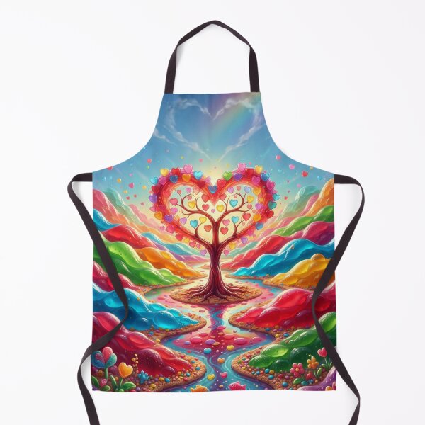 Item preview, Heart-colored tree – Colorful sweet dream world landscape designed and sold by Herzbaumatelier.