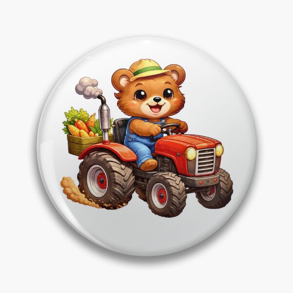 Item preview, Bear Driving a Tractor designed and sold by Myra365Art.