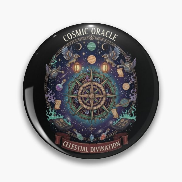 Item preview, Cosmic Oracle – Celestial Divination Compass designed and sold by Dogandesighn.