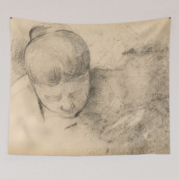 Item preview, Woman Leaning Forward II by Paul Cézanne: Post Impressionist Figure Study designed and sold by artofuniverse.