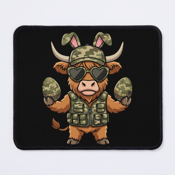 Item preview, Tactical Easter Highland Cow Bunny designed and sold by KroghDs.