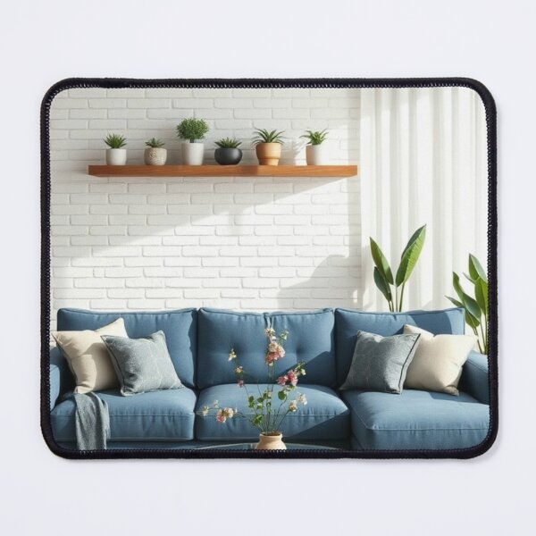 Item preview, Modern Living Room With Blue Sofa designed and sold by Vida e Arte.