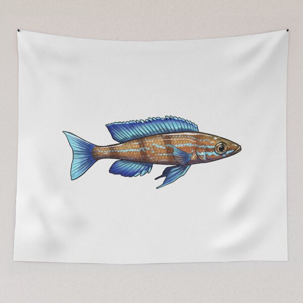 Item preview, Blue Neon Cichlid (Paracyprichromis nigripinnis) designed and sold by My-Thing.
