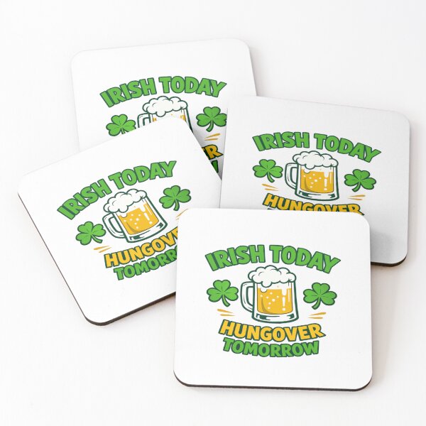 Item preview, Irish Today Hungover Tomorrow Funny St. Patrick’s Day Beer & Shamrock Celebration Design designed and sold by Bright Nest Studio.