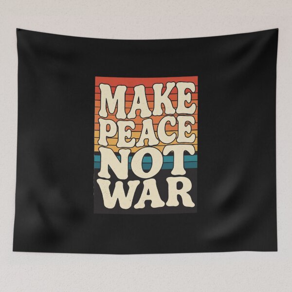 Item preview, No War Just Peace Shirt | Retro Anti War T-Shirt | World Peace Graphic Tee Sticker designed and sold by GeniePixel.