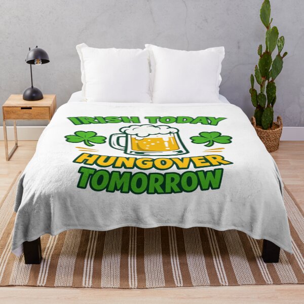 Item preview, Irish Today Hungover Tomorrow Funny St. Patrick’s Day Beer & Shamrock Celebration Design designed and sold by Bright Nest Studio.