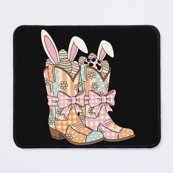 Item preview, Cowgirl Easter Bunny Boots Patchwork designed and sold by KroghDs.