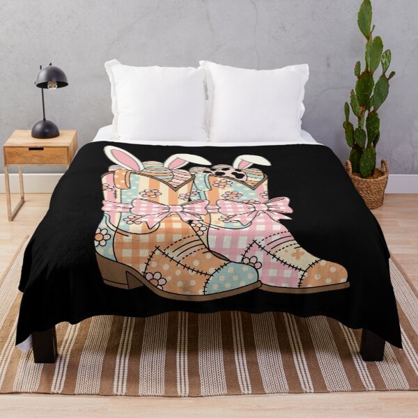 Item preview, Cowgirl Easter Bunny Boots Patchwork designed and sold by KroghDs.