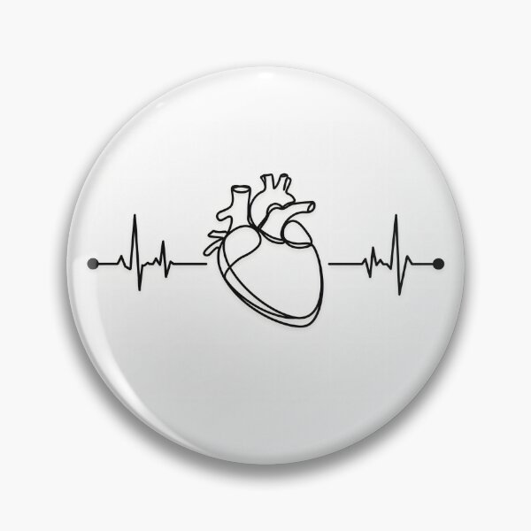 Item preview, Heart Anatomy With ECG Line Art designed and sold by drmekcrafts.