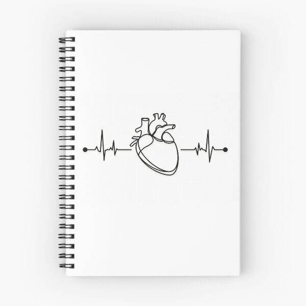 Item preview, Heart Anatomy With ECG Line Art designed and sold by drmekcrafts.
