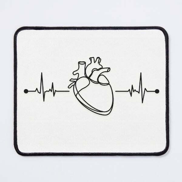 Item preview, Heart Anatomy With ECG Line Art designed and sold by drmekcrafts.