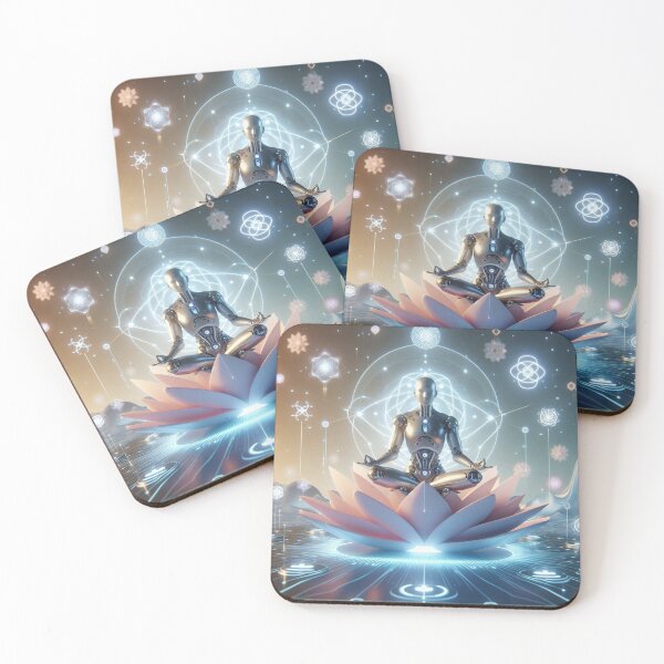 Item preview, Digital Enlightenment – Meditating Robot on Lotus designed and sold by Dogandesighn.