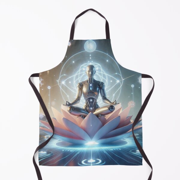 Item preview, Digital Enlightenment – Meditating Robot on Lotus designed and sold by Dogandesighn.