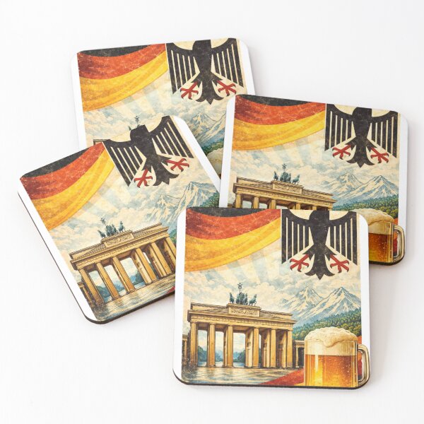 Item preview, Germany Vintage Travel Poster – Berlin Retro Illustration designed and sold by RØNI AI.