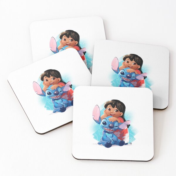 Item preview, Cute Lilo and Stitch Best Friends Illustration – Tropical Ohana Cartoon Art designed and sold by Artlife by Alexandra .
