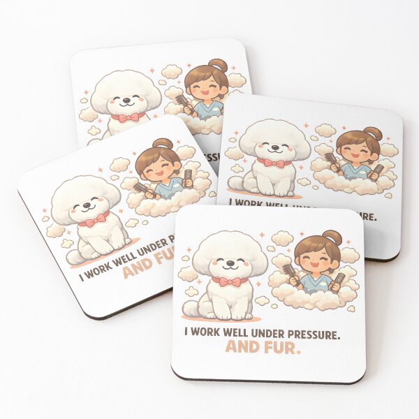 Item preview, I Work Well Under Pressure and Fur – Funny Dog Groomer & Veterinary Grooming Humor designed and sold by Bettybee00.