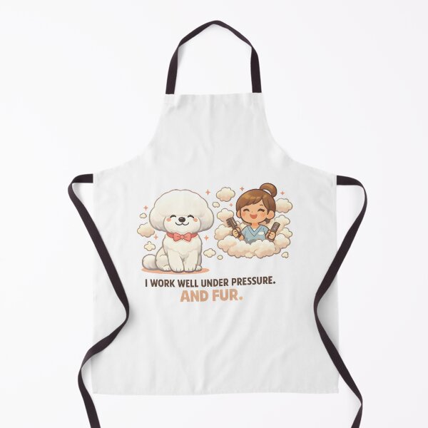 Item preview, I Work Well Under Pressure and Fur – Funny Dog Groomer & Veterinary Grooming Humor designed and sold by Bettybee00.