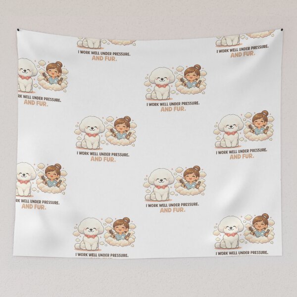 Item preview, I Work Well Under Pressure and Fur – Funny Dog Groomer & Veterinary Grooming Humor designed and sold by Bettybee00.