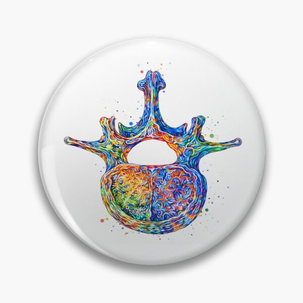Item preview, Colorful Vertebra Anatomy Watercolor Art designed and sold by drmekcrafts.