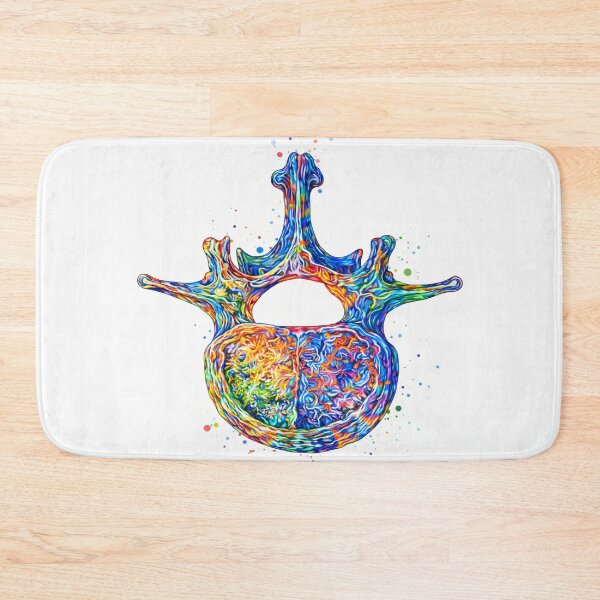 Item preview, Colorful Vertebra Anatomy Watercolor Art designed and sold by drmekcrafts.