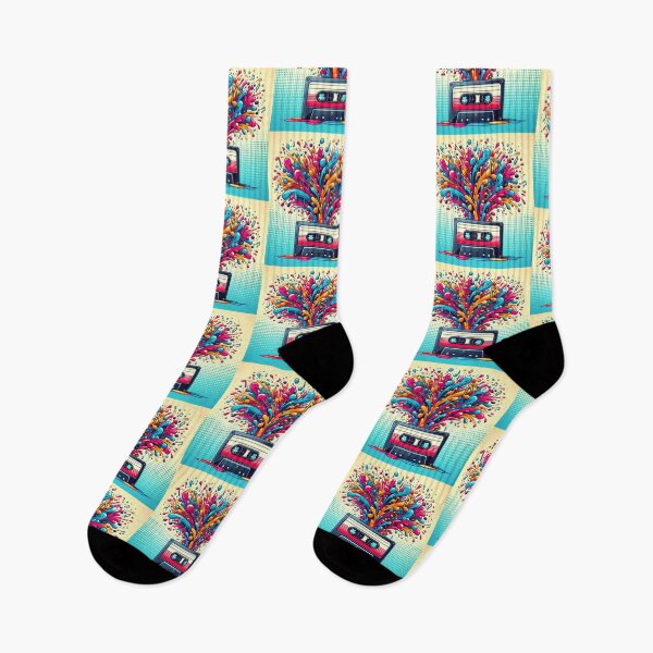 Item preview, Cassette Burst – Retro Music Explosion designed and sold by Dogandesighn.