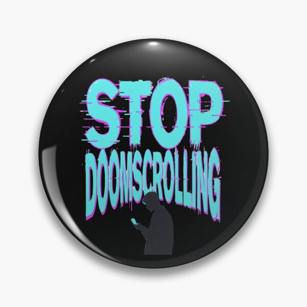 Item preview, Stop Doomscrolling Glitch Shirt | Cyberpunk Anti News Anxiety Tee designed and sold by GeniePixel.