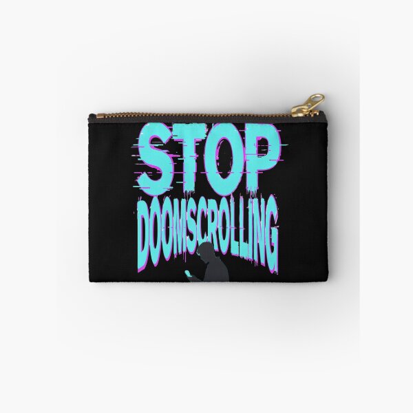 Item preview, Stop Doomscrolling Glitch Shirt | Cyberpunk Anti News Anxiety Tee designed and sold by GeniePixel.