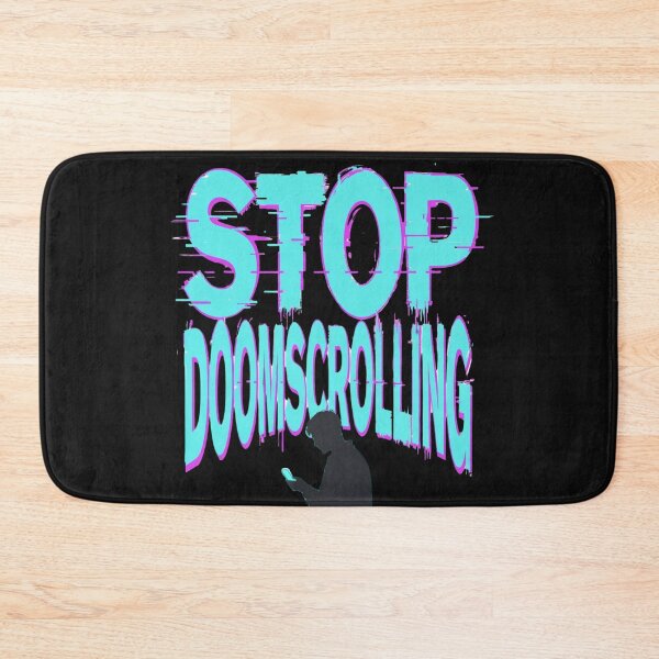Item preview, Stop Doomscrolling Glitch Shirt | Cyberpunk Anti News Anxiety Tee designed and sold by GeniePixel.