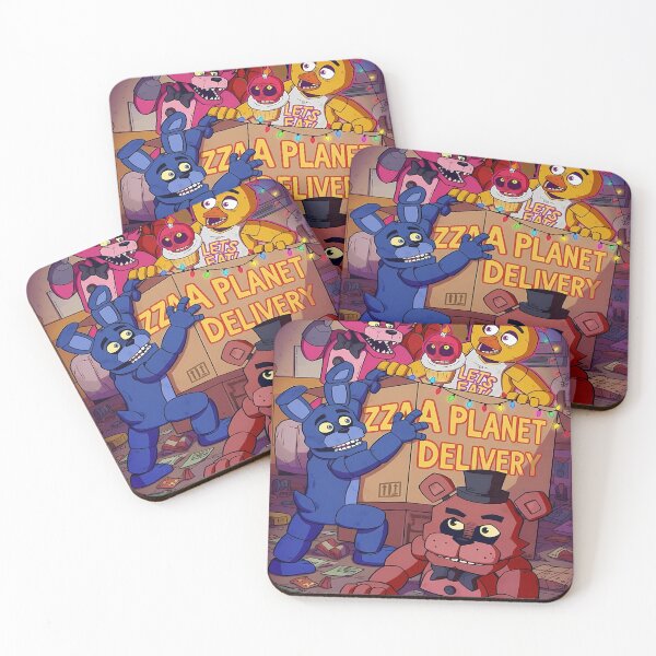 Item preview, Five Nights at Freddy's characters with pizza delivery designed and sold by JOSEMONTANO21.