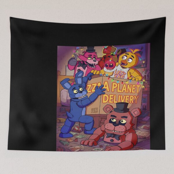 Item preview, Five Nights at Freddy's characters with pizza delivery designed and sold by JOSEMONTANO21.