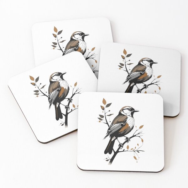 Item preview, Dark Academia Bird Silhouette Copper Toned Nature Art designed and sold by AlxVel.