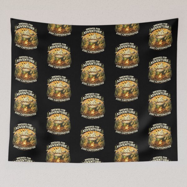 Item preview, Brewed for Adventure – Campfire Coffee Escape designed and sold by Dogandesighn.