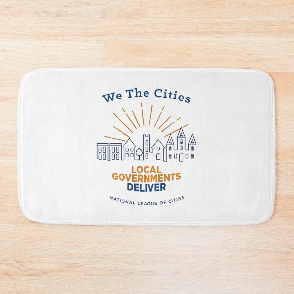 Item preview, We The Cities graphic Raglan Local Governments Deliver, city skyline designed and sold by NonBuyingData.