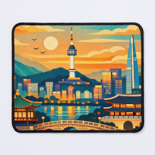 Item preview, Seoul Travel Poster designed and sold by MatthewHeights.