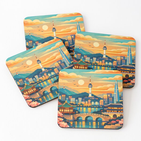 Item preview, Seoul Travel Poster designed and sold by MatthewHeights.