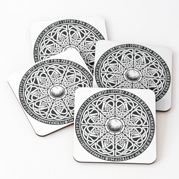 Item preview, Vegvísir Viking Rune Compass Nordic Mascot designed and sold by PixelStudioBe.