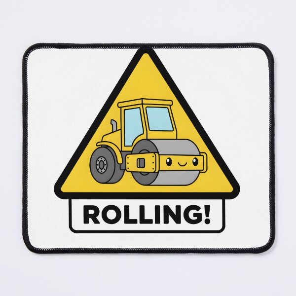 Item preview,  road roller traffic warning designed and sold by 4AGift.